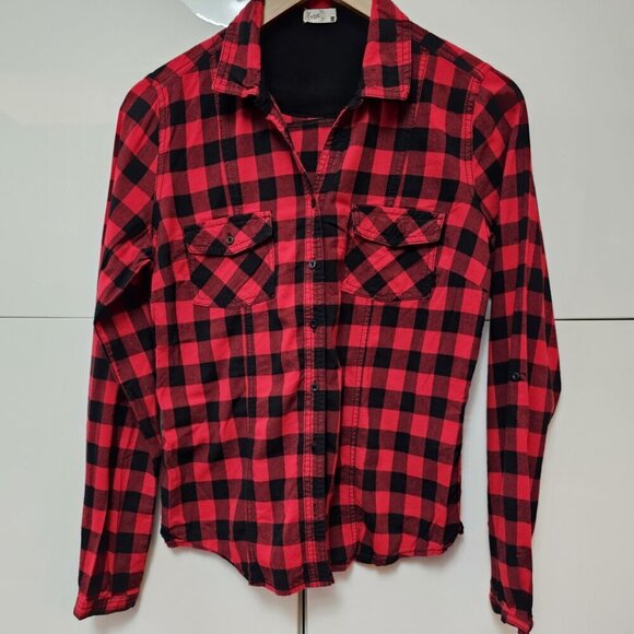 Boyfriend Button Down Plaid Flannel Shirt - Picture 2 of 2